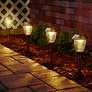 Charleston 12" High Antique Bronze Solar LED Path Light Set of 6