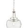 Charleston 13 1/2" Wide Brushed Nickel Clear Glass LED Pendant Light