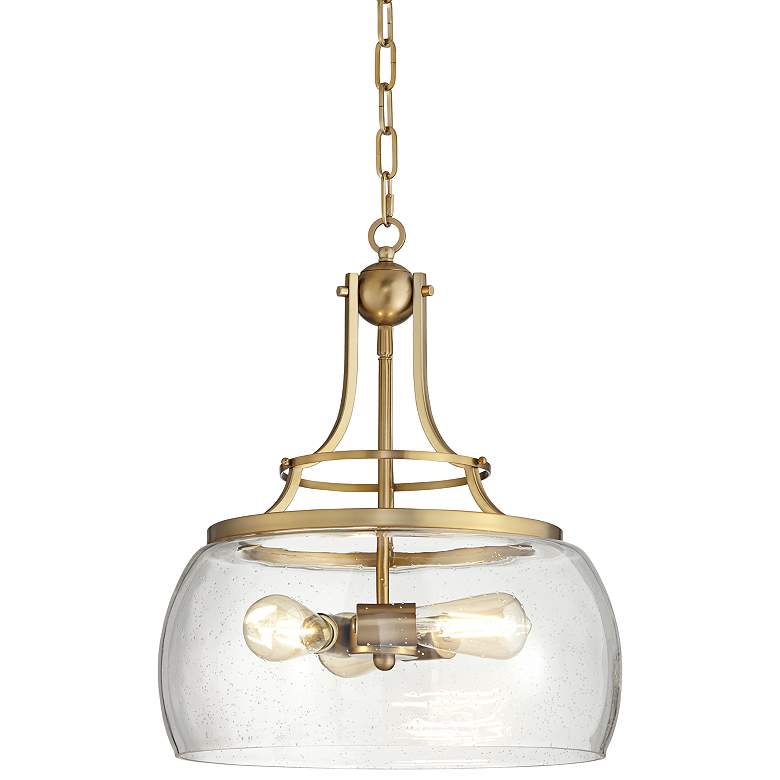 Image 2 Charleston 16 inch Wide Warm Gold 3-Light LED Luxe Pendant Light