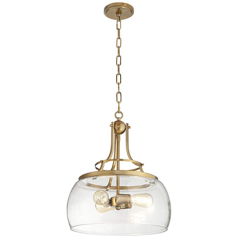 Charleston 16&quot; Wide Warm Gold 3-Light LED Luxe Pendant Light more views