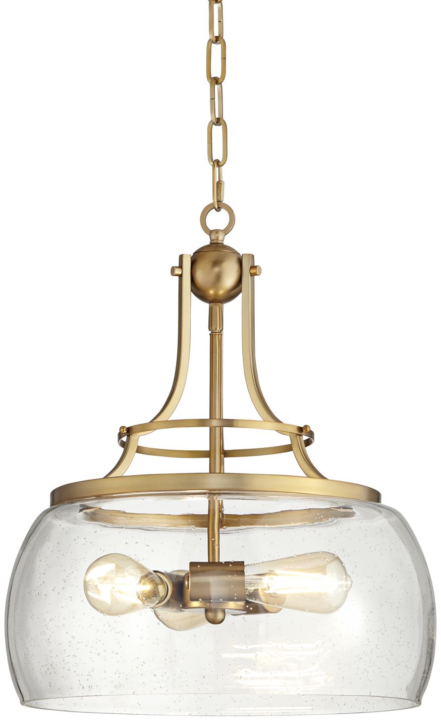 Charleston 16" Wide Painted Bronze 3Light LED Pendant Light 24J55