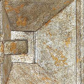 Image2 of Charleston 17 1/2" High Silver and Gold Leaf Wall Sconce more views
