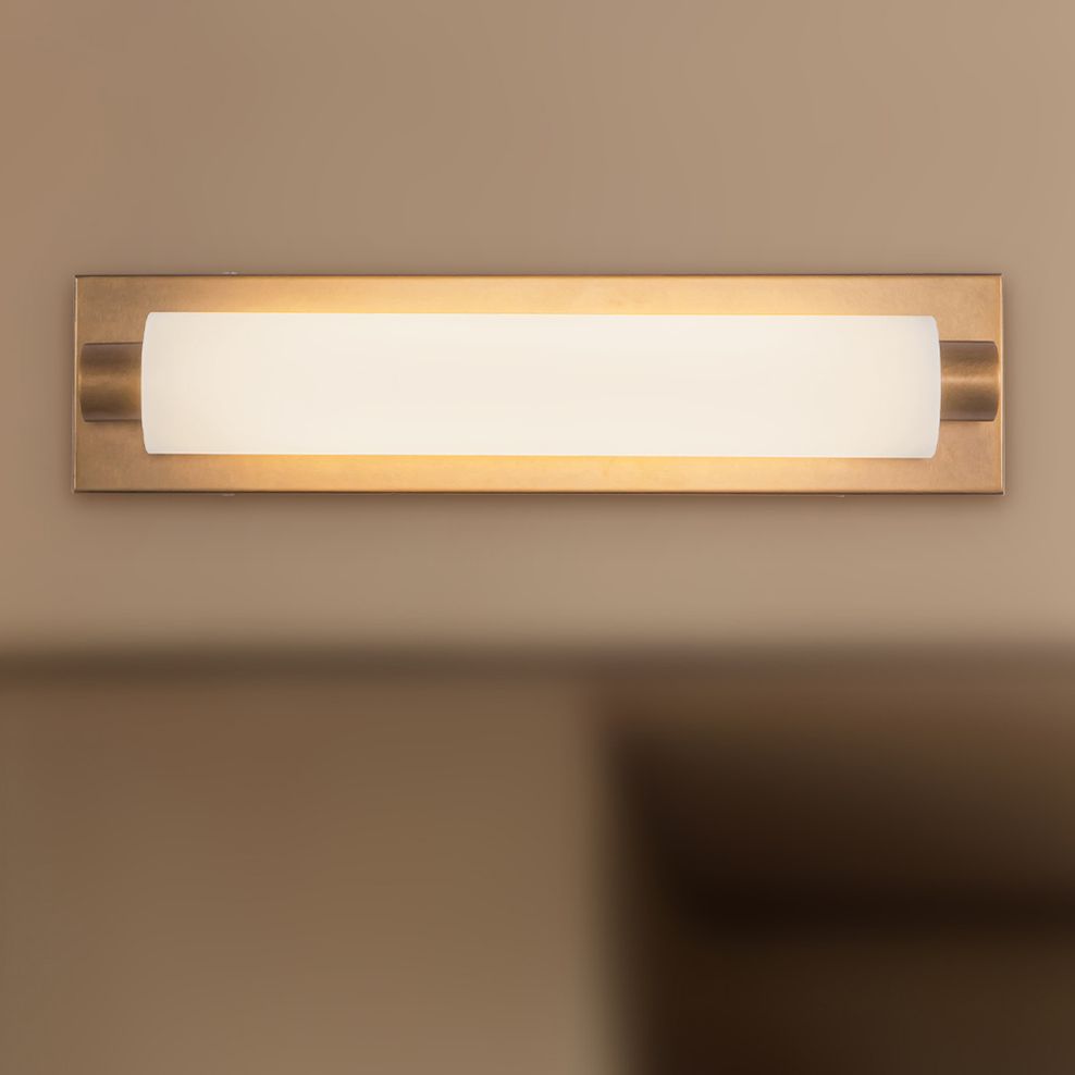 Thumbnail1 of Charleston 19-in Vintage Brass dimmable LED Bathroom Vanity Light