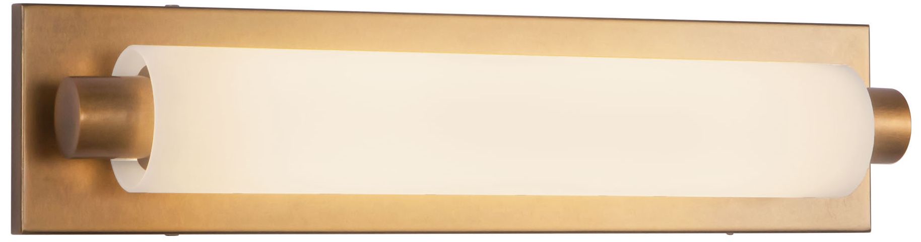 Charleston 19-in Vintage Brass dimmable LED Bathroom Vanity Light