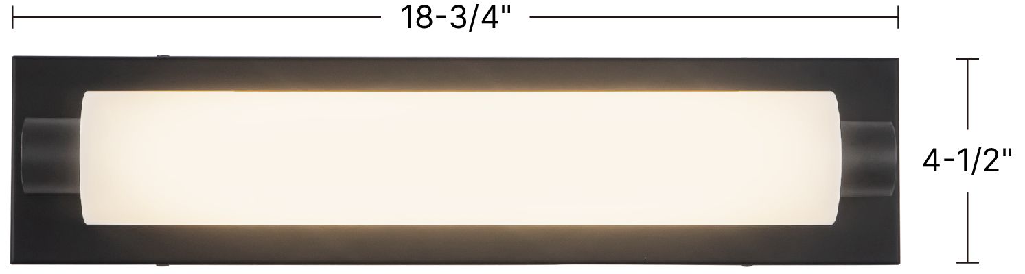 Charleston 19-in Vintage Brass dimmable LED Bathroom Vanity Light