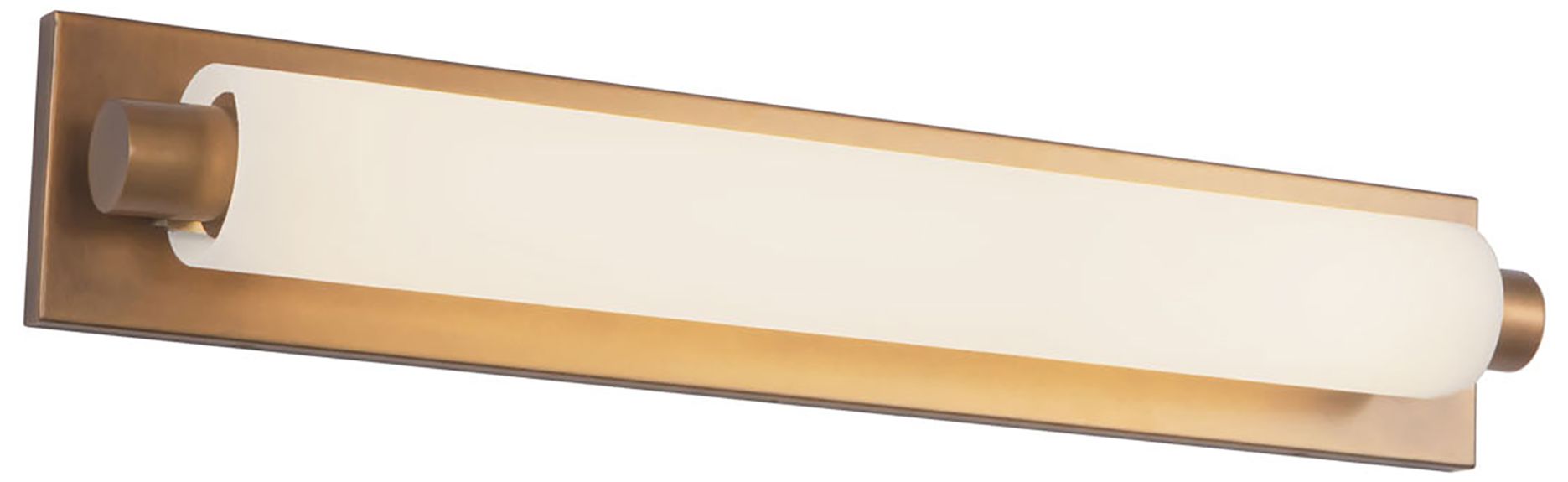 Image 3 Charleston 24-in Vintage Brass dimmable LED Bathroom Vanity Light more views