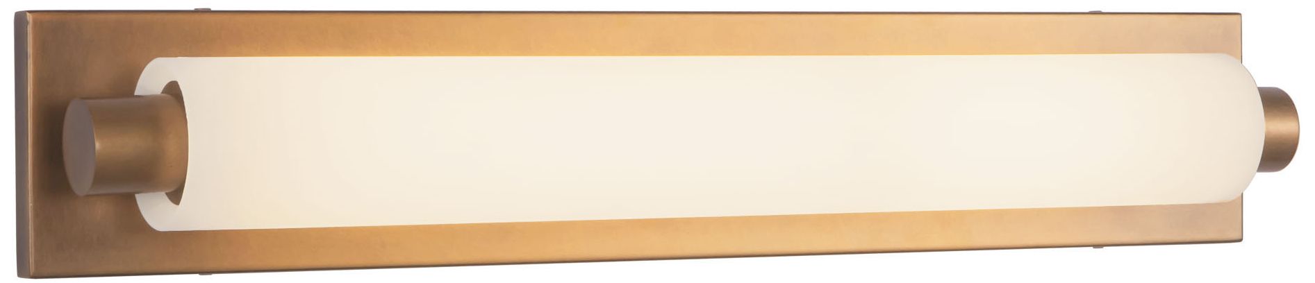 Image 5 Charleston 24-in Vintage Brass dimmable LED Bathroom Vanity Light more views