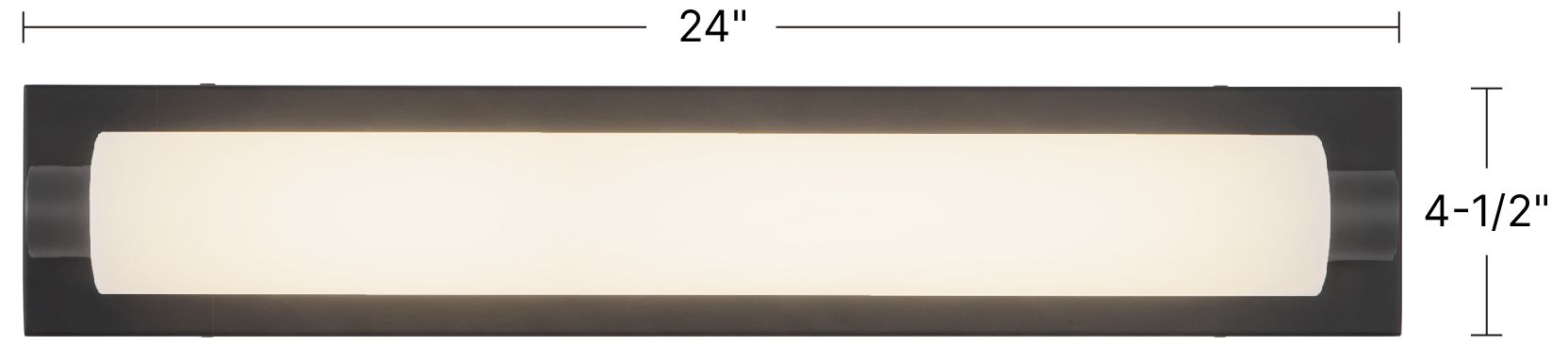 Charleston 24-in Vintage Brass dimmable LED Bathroom Vanity Light