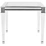 Charleston 25" Wide Chrome and Clear Glass Modern End Table