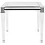 Charleston 25" Wide Chrome and Clear Glass Modern End Table