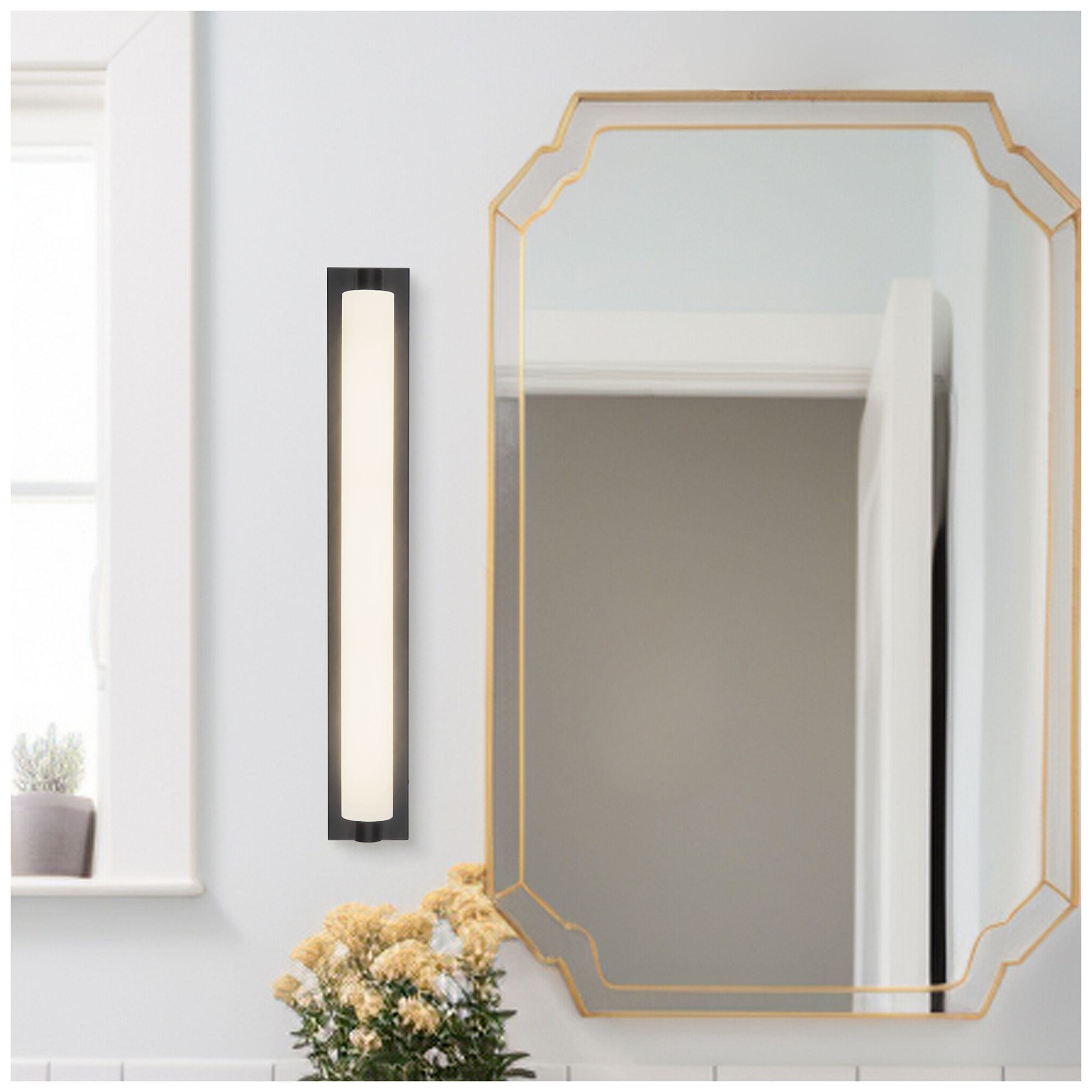 Image 6 Charleston 31-in Black dimmable LED Bathroom Vanity Light more views