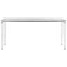 Charleston 66" Wide Chrome and Clear Glass Console Table