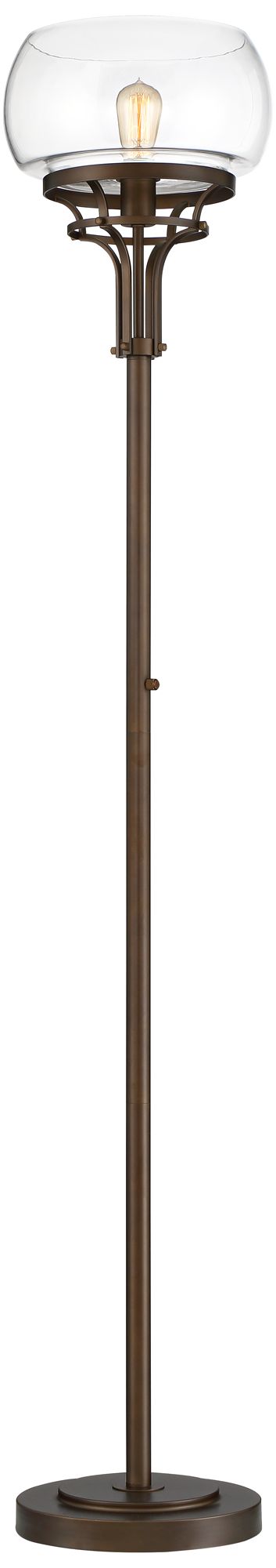 Image 7 Charleston 72 1/2" Industrial Bronze Torchiere Floor Lamp more views