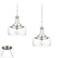 Charleston Brushed Nickel and Glass 2-Light Swag Chandelier