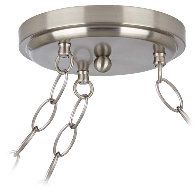 Charleston Brushed Nickel and Glass 3-Light Swag Chandelier more views