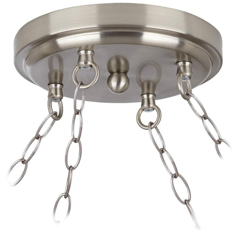 Image 2 Charleston Brushed Nickel and Glass 4-Light Swag Chandelier more views