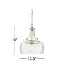 Charleston Brushed Nickel and Glass 4-Light Swag Chandelier