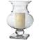 Charleston Clear Glass 13 1/2" High Vase Candle Holder