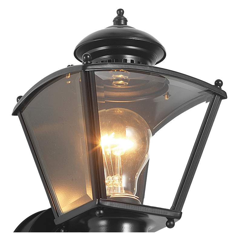 Image 2 Charleston Coach 16 1/2 inch High Black Finish Motion Sensor Outdoor Light more views