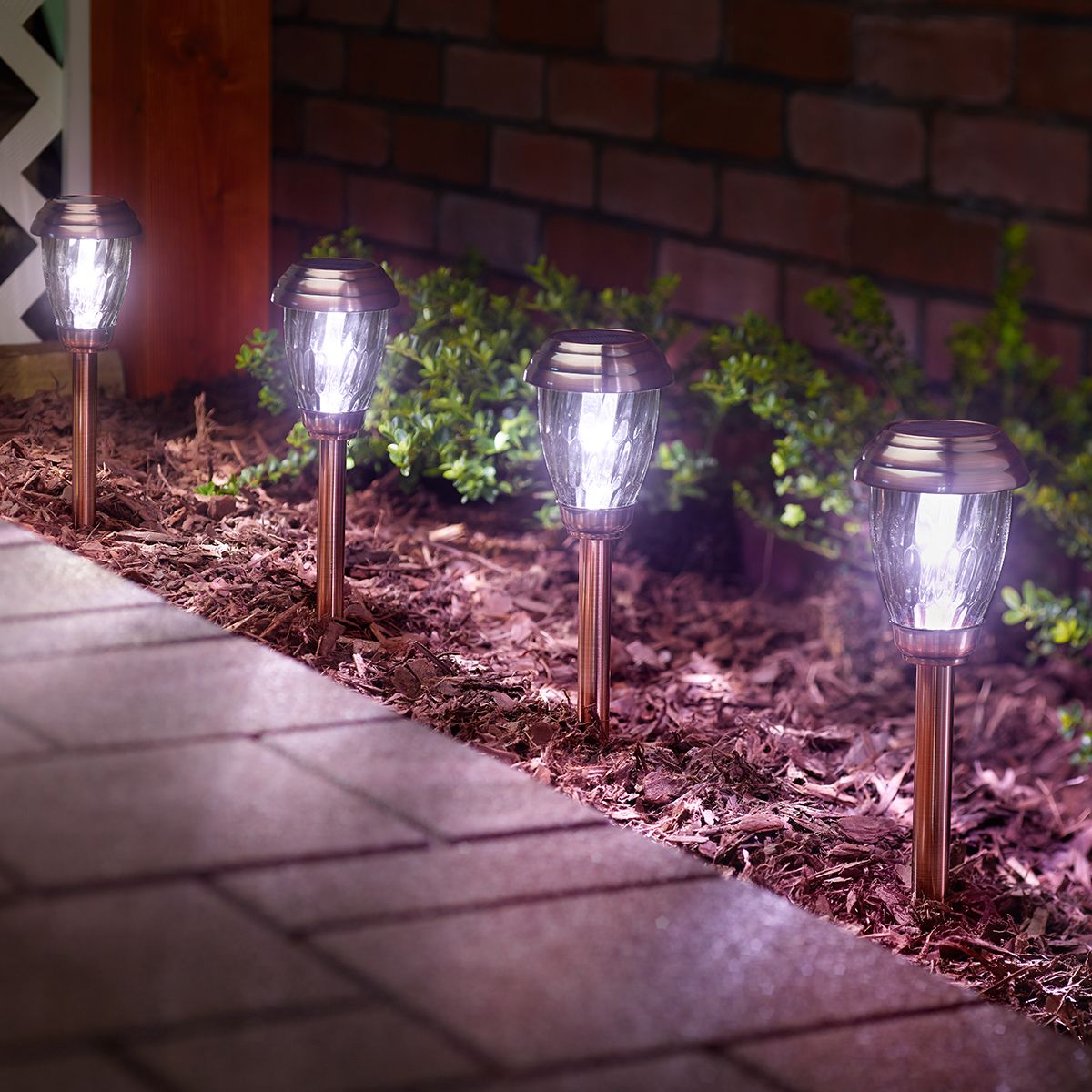 copper solar yard lights