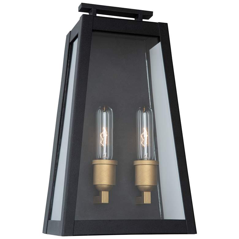 Image 1 Charlestown Medium Outdoor 2 Light Black