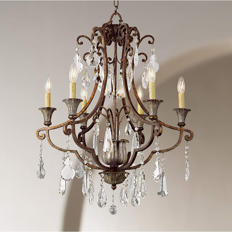 Image 1 Charlevoix 25 1/2" Wide Antique Bronze 6-Light Chandelier