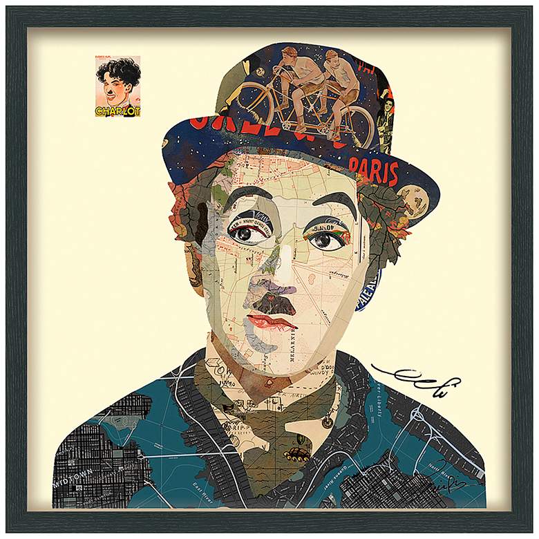 Image 2 Charlie 25" High Dimensional Collage Framed Wall Art