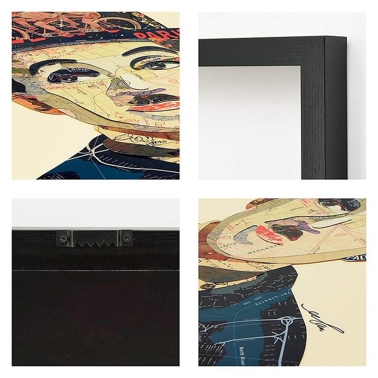 Image 3 Charlie 25" High Dimensional Collage Framed Wall Art more views