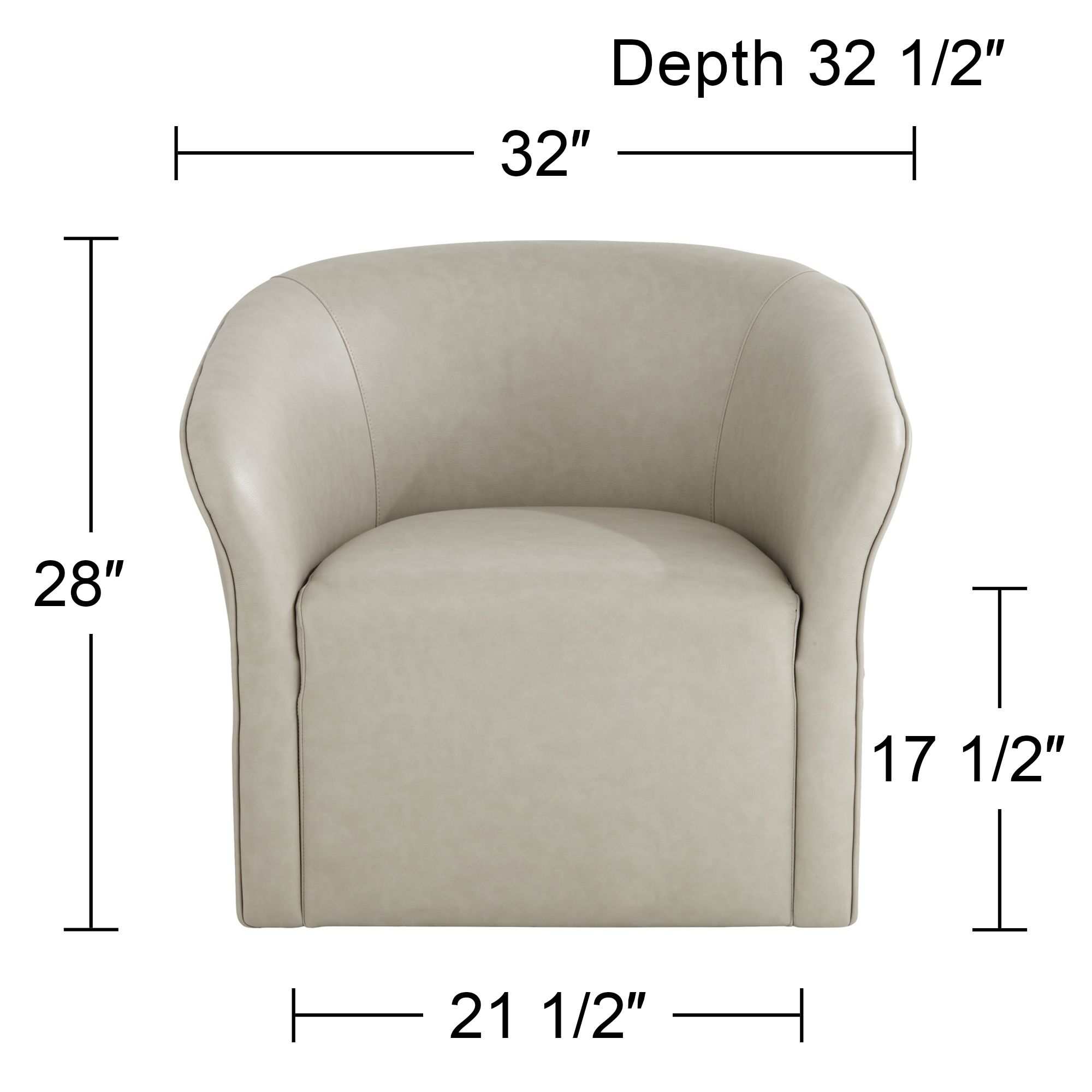 Charlie Crème Faux Leather Swivel Chair in scene