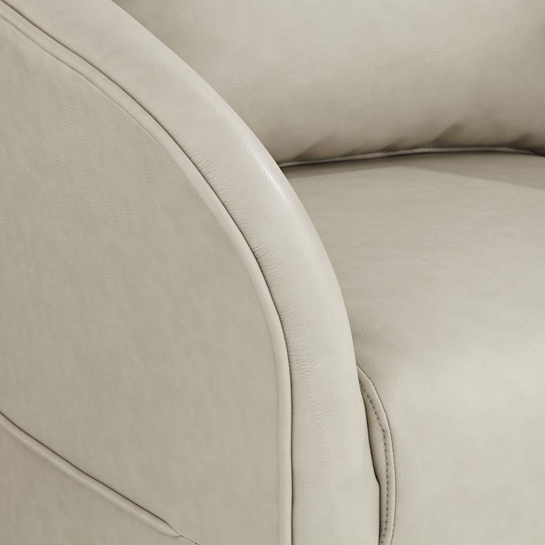 Image 7 Charlie Crème Faux Leather Swivel Chair more views