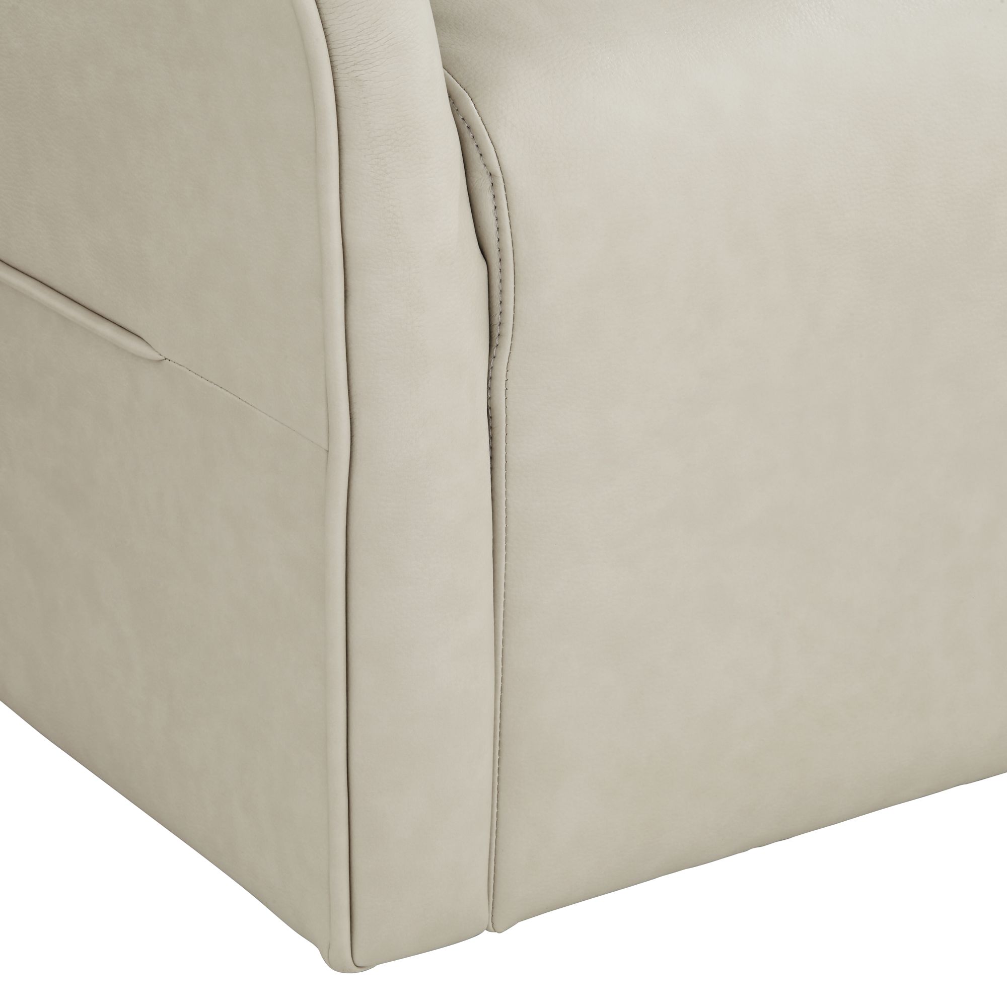 Charlie Crème Faux Leather Swivel Chair in scene