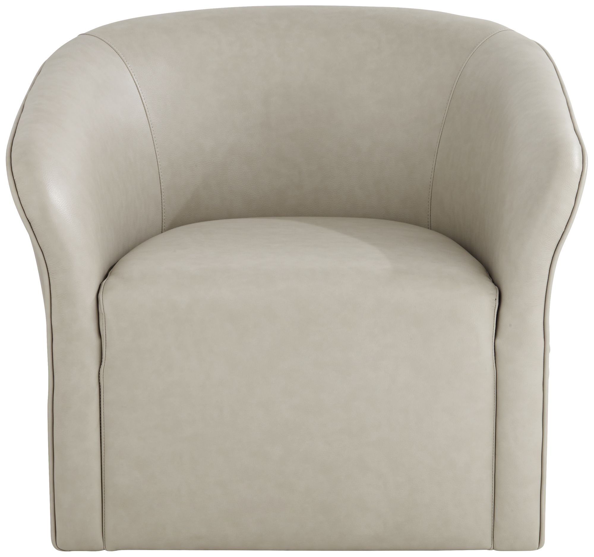 Charlie Crème Faux Leather Swivel Chair in scene