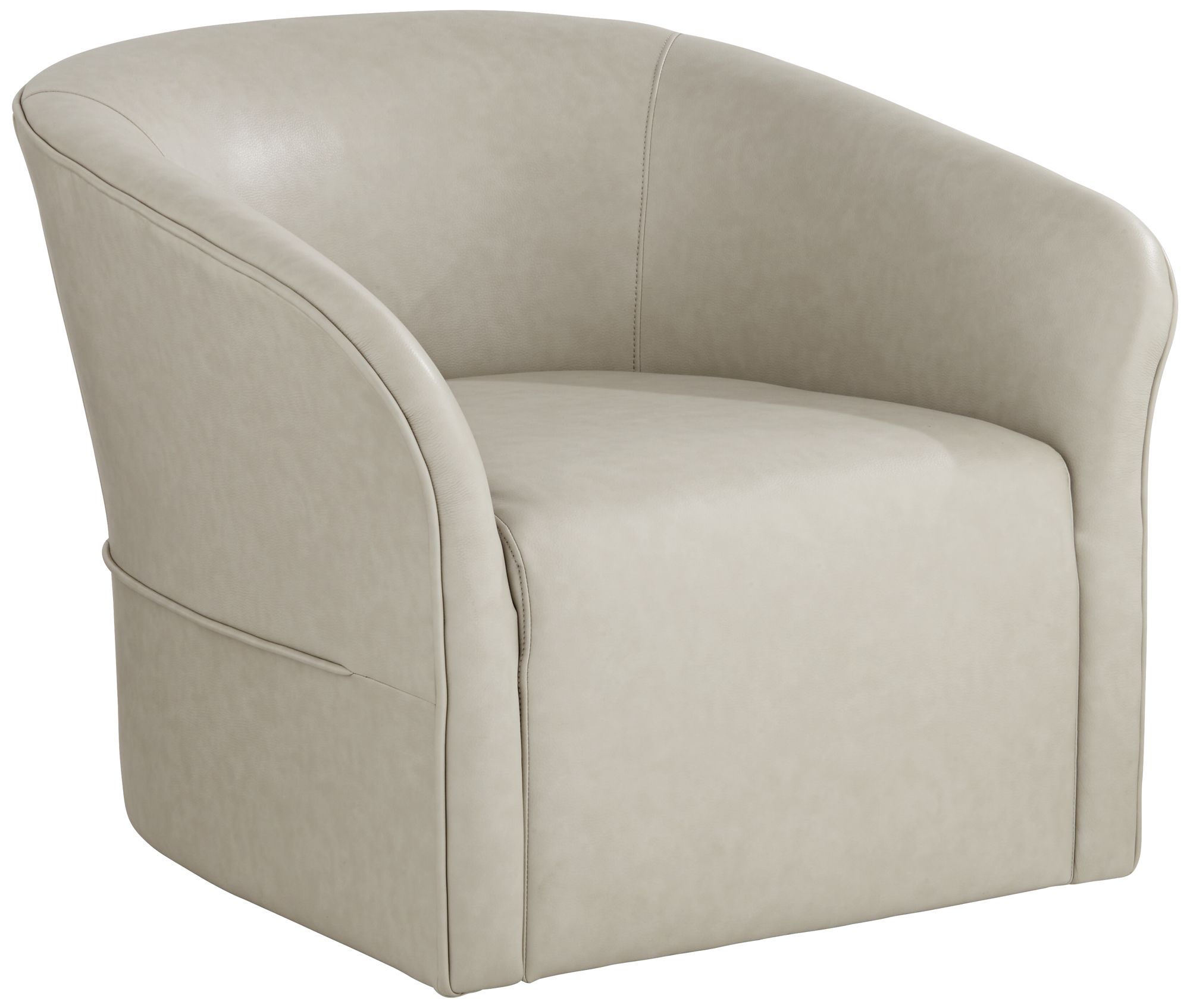 Charlie Crème Faux Leather Swivel Chair in scene