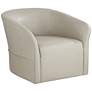 Charlie Cr&#232;me Faux Leather Swivel Chair