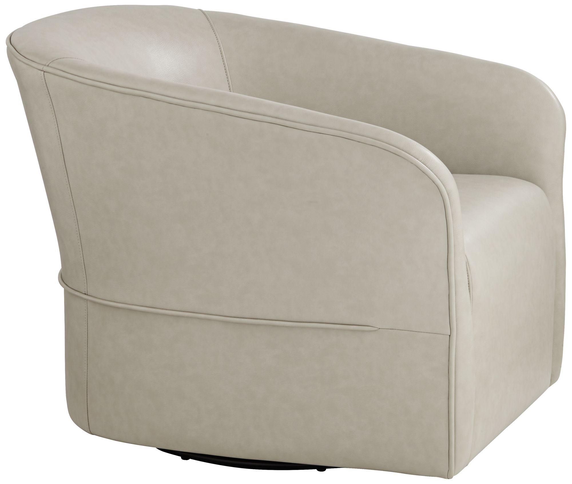 Charlie Crème Faux Leather Swivel Chair in scene