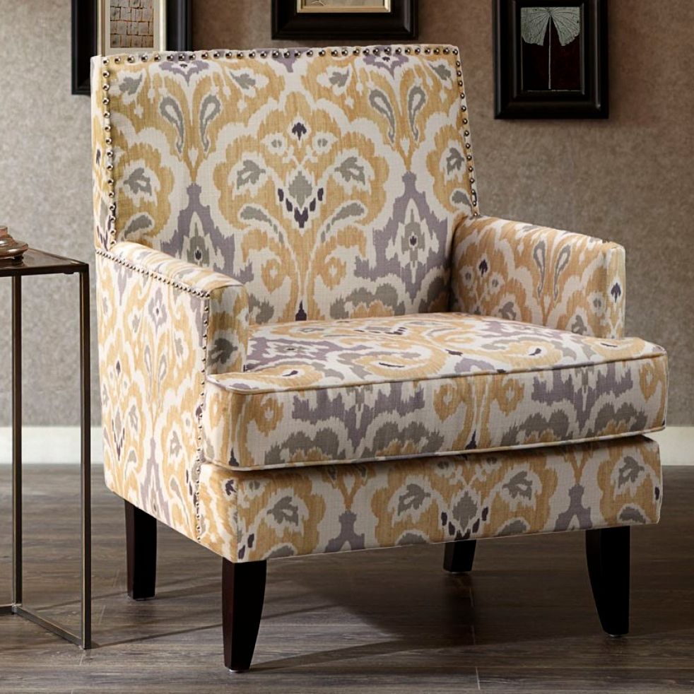 Yellow and 2024 grey accent chair