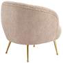 Charlie Light Brown Sheep Fabric Tub Accent Chair in scene