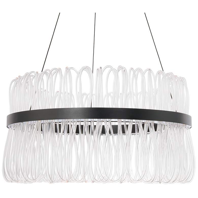 Image 2 Charlize 13.75"H x 26.13"W 1-Light Pendant in Black