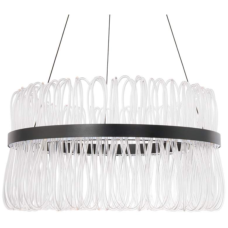 Image 1 Charlize 13.75 inchH x 26.13 inchW 1-Light Pendant in Black