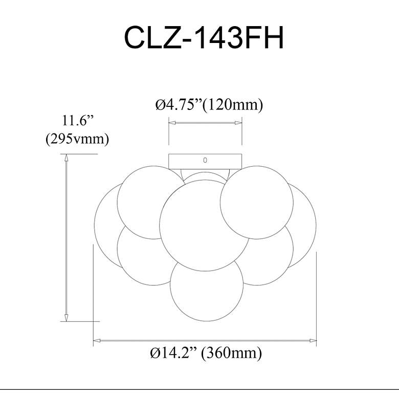 Image 3 Charlize 14 1/2" Wide Aged Brass 3-Light Ceiling Light more views