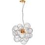 1_Charlize 20" Wide Aged Brass 6-Light Spiral Pendant