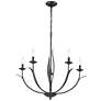 1_Charlize 29.5" Wide 5-Light Chandelier in Matte Black