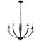 Charlize 29.5" Wide 5-Light Chandelier in Matte Black