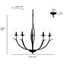 7_Charlize 29.5" Wide 5-Light Chandelier in Matte Black more views