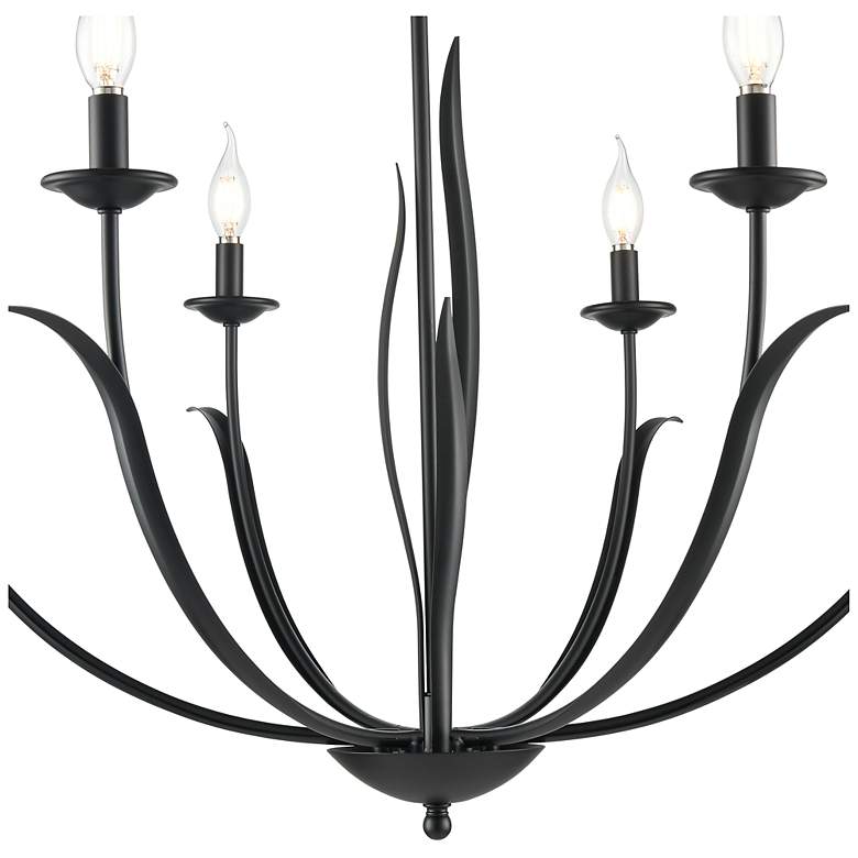Image 3 Charlize 33.75" Wide 6-Light Chandelier in Matte Black more views