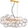 1_Charlize 41" Wide Aged Brass 10-Light Linear Chandelier
