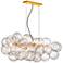 Charlize 41" Wide Aged Brass 10-Light Linear Chandelier