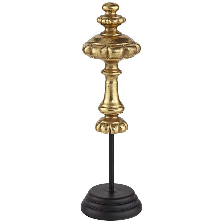 Image 1 Charlotta 13 1/2" High Matte Gold Finish Traditional Finial Statue