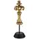 Charlotta 16" High Matte Gold Finish Traditional Floral Finial Statue