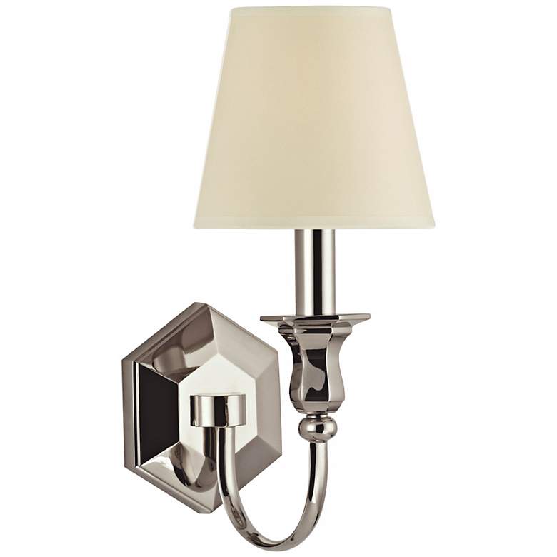 Image 1 Charlotte 14 inch High Polished Nickel Wall Sconce